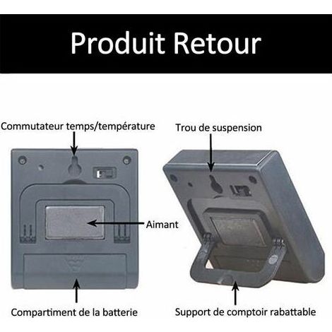 Termometro per alimenti da 250 °C con funzione timer e allarme, indicatore di temperatura per alimenti per la cottura alla griglia. (1/4)