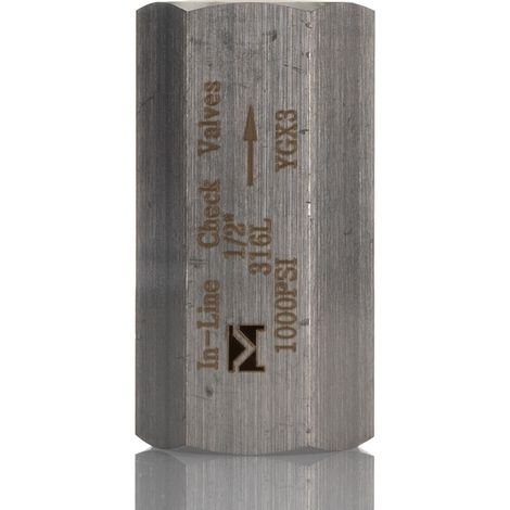 Clapet anti-retour en Acier inoxydable RS PRO, 1/2pouce, 63 bar ( Prix pour 1 )