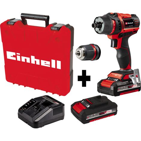 Einhell Akku-Bohrschrauber TE-CD 18/45 Li inkl. 2 x 2,0 Ah & Schnellladegerät Schalgschrauber (1/3)