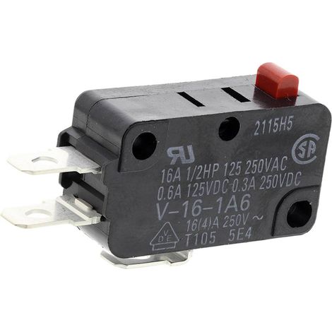 Omron V-16-1A6 Microinterruttore 250 V/DC 16 A 1 x On / (On) 1 pz. Sacchetto (1/3)