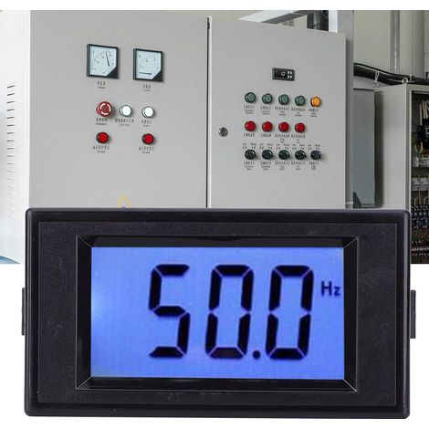 D69-Hz Digital Frequency Meter AC 80-300V Voltage Tester with LCD Display, 45.0-65.0 Hz Frequency Meter for Domestic and Industrial Electrical Applications, Compact Meter for Installation (1/5)