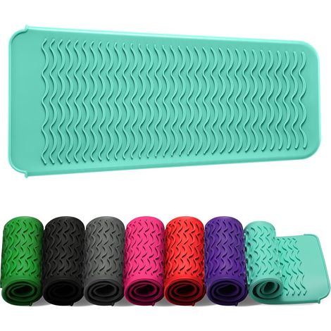 Tapis En Silicone - Résistant À La Chaleur Jusqu'à 238 °C - Pour Fers À Lisser Et Fers À Boucler - Pochette De Voyage - 1 Pièce (1/5)