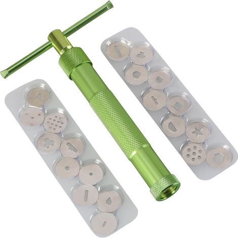 Stainless Steel Sugar Paste Extruder with 20 Different Shape Discs Cake Decorating Tool for Cake Sugar Art (1/5)