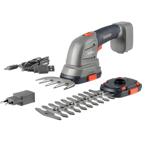 Tijeras Cortacésped y Cortasetos 2 en 1 Dnipro-M GS-72, inalámbricas, 7,2 V, con 2 cuchillas de 96 y 150 mm, batería de 2 Ah y carga USB-C (1/5)