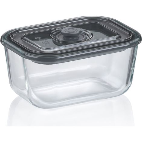 Contenitore per alimenti, vetro borosilicato/plastica, 0,4 l, 14 x 10 x 6,5 cm / Kela (1/5)