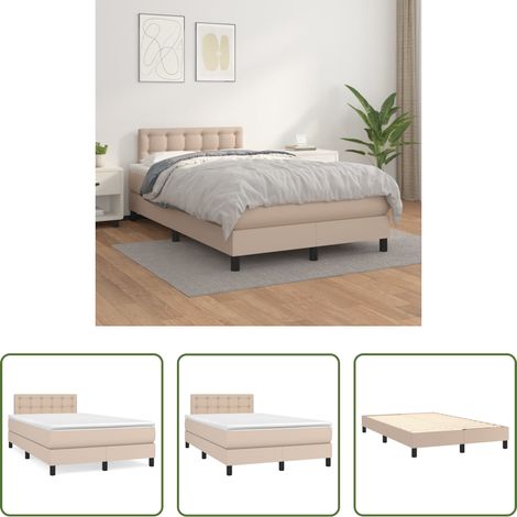 Kunstleder Matratze - Boxspringbett Matratze Cappuccino-Braun 120x200cm Kunstleder (1/5)
