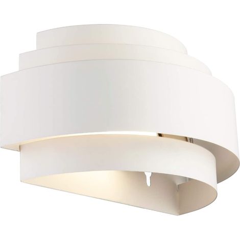 Applique murale en fer forgé à une pièce à intensité variable sans ampoule - Blanc-25 15 15cm (1/2)