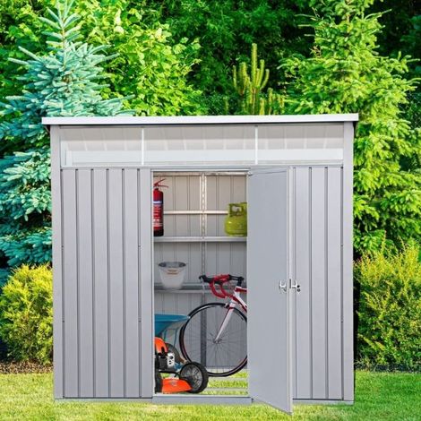 Metallhaus Palladium Duramax 8'x6' , eine Tür, 209x249x231 cm, Farbe Grau, von Ezooza (1/5)