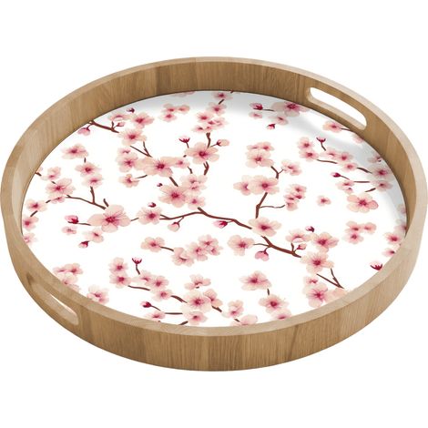 BANDEJA Cerezo en flor - Ramas - Rosa 50x50 cm