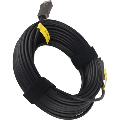 Câble d'interface multimédia HD à fibre optique 4K 4:4:4 RGB HDR10 HDCP2.2 18 Gbit/s HD unidirectionnel pour PS4, 15 m / 49,2 pi (1/5)