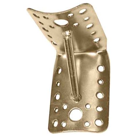 PIASTRA AD ANGOLO C/RINFORZO PER PALI Ø 80/100 65x85 mm - spessore 2 mm