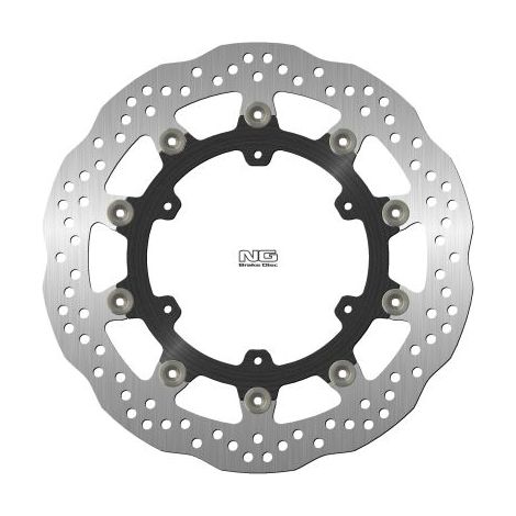 Disco de freno delantero NG para KTM 1090 Adventure '13-'17, 1190 ADV/1090 ADV '13-'17, 1290 Super Adventure '17-'21, +ADV 790 '18-'20, 890 Adventure '21 (320 x 137 x 5 mm) (6 x 6,5 mm) Flotante ondul