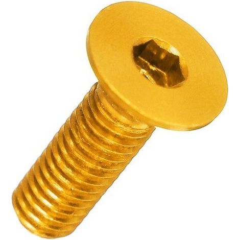 7075 Aluminium Alloy Countersunk Head Hex Socket Screws Model Hexagon Bolts M3x6/8/10/12/14/16mm M316mm  Yellow (1/5)
