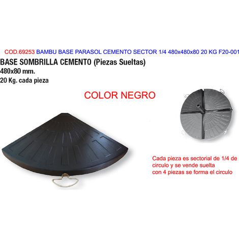 bambu base parasol cemento sector 1-4 480x480x80 20 kg f20-001