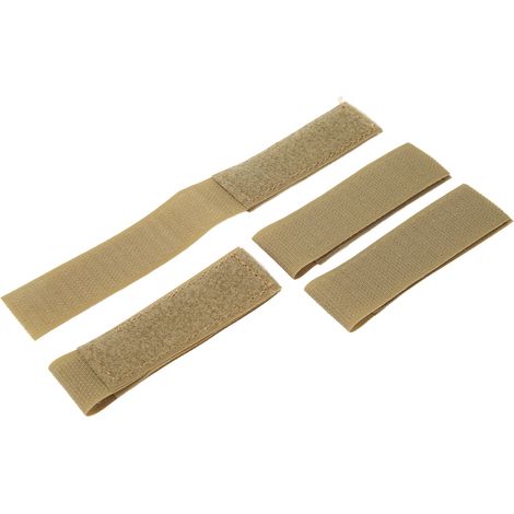Lot de bandes Velcro en nylon kaki pour la fixation de gilets d'entraînement, de chasse et de tir. (1/5)