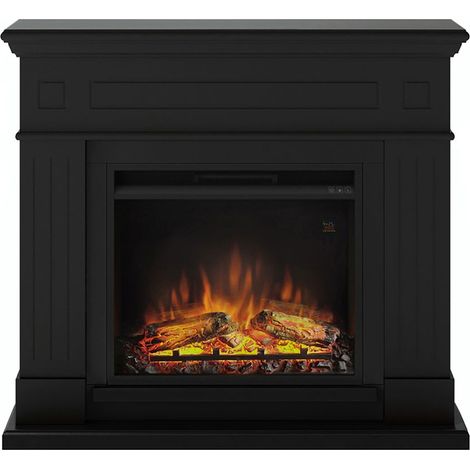 Cheminée électrique décorative Larsen 1100mm – Puissance 1500W pour 37m² – Thermostat numérique et télécommande – Effet flamme réglable – Tagu (1/5)