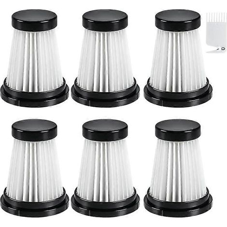 6er-Pack HEPA-Filter für Moosoo K12 / K12 Pro / K13 Staubsauger und Genius Invictus One 1.0/2.0 Handstaubsauger
