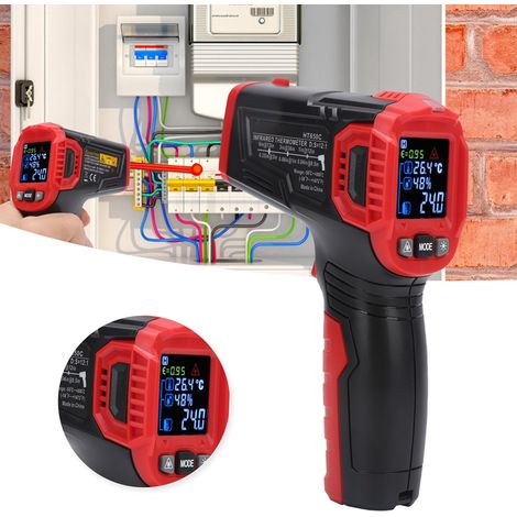 HT650C Industrielles Infrarot-Thermometer -50℃800℃, Hochpräzisionsthermometer für Wasser und Öl, Tragbares Heißluftgebläse zum Kochen und Backen. (1/5)