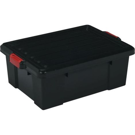 Iris Ohyama – Boîtes de rangement en plastique 25L – Lot de 3 – Résistantes aux chocs – Poignée ergonomique – Pour garage et entrepôt (1/3)