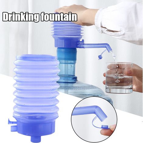 Bomba manual para botellas de agua, bomba sencilla para agua potable, dispensador de agua manual portátil con botón pulsador, apto para depósitos de agua. (1/5)