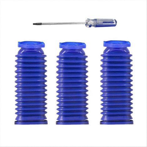 Raccords de tuyau d'aspiration bleu pour tambour pour aspirateurs V7, V8, V10 et V11 - Pièces de rechange avec vis (1/5)