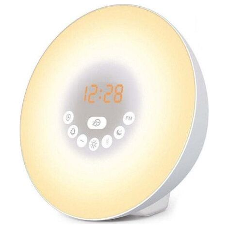 Dawn and Dusk Simulator Alarm Clock - Wake-Up Light, Color Changing Ambience, Night Light, FM Radio - 1 Piece (1/4)