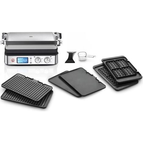 Grill multifonctions - BRAUN - Multi Pro 9 - 2000 W - 3 positions de chauffe - Noir / Acier