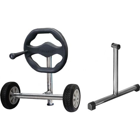 Soporte para Enrollacobertor Kokido Thor 59x72 cm con Ruedas Incluidas para Piscinas Enterradas o de Obra de hasta 5,7 m