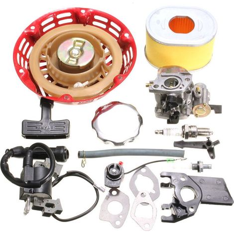 1 pièce Kit entretien moteur Honda GX160 GX200 5,5 HP Carburateur + Bobine d'allumage + Bougie + Filtre à air pour motoculteur et générateur (1/2)