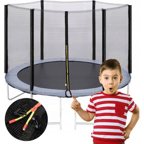 Filet de trampoline 10 pieds (300/305/312 cm) pour 6 poteaux, solide et durable (1/5)