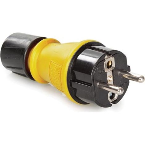 FICHE MÂLE - USAGE EXTÉRIEUR - TERRE FRANÇAISE/SCHUKO - IP54 VELLEMAN E390YG (1/4)
