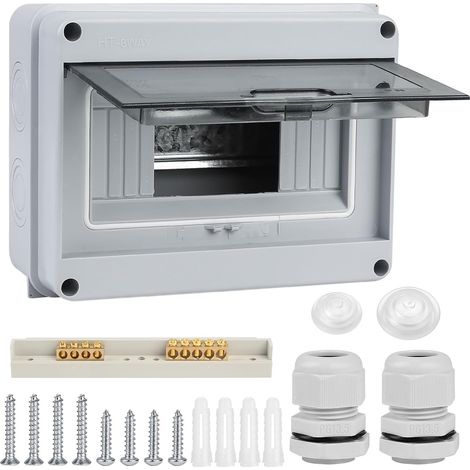 Coffret Electrique Etanche Exterieur IP65, Boite de Boitier Etanche Electrique, Boitier de Jonction, Armoire de Contrôle de Surface en Plastique, 8 Modules