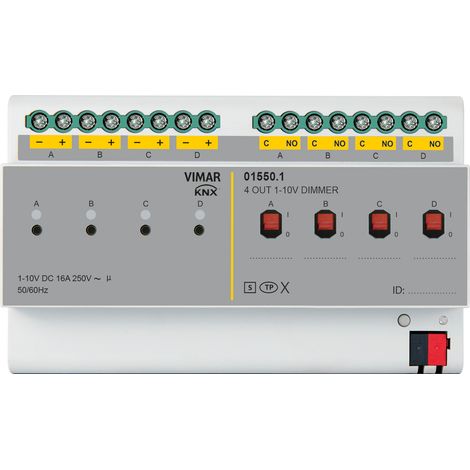 VIMAR - 01550.1 Régulateur de sécurité KNX 1-10 V 4 sorties 16 A
