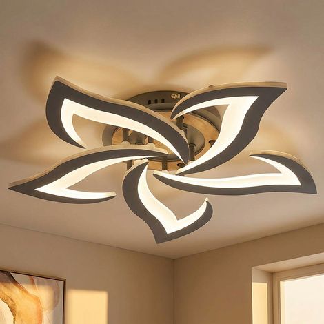 Deckenlampe Deckenleuchte Wohnzimmerlampe Memory Anthrazit Metall H 8,8 cm