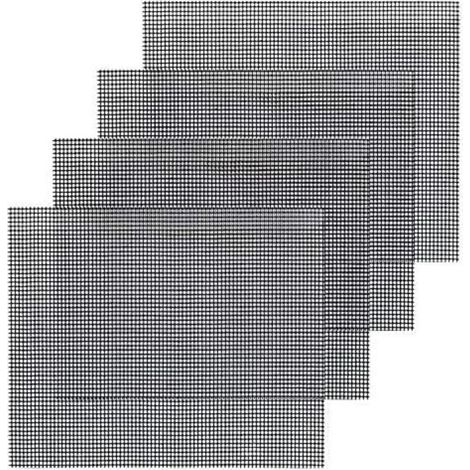 Grille Barbecue 4pcs Tapis de Cuisson Réutilisable et Découpable Grille Anti-adhésif pour Yaourtières Barbecue Four Cuisson… (1/5)