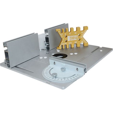 Set aus 4 Frästisch-Einlegeplatten aus Aluminiumlegierung für Holzbearbeitung, Konturfräsen, Gravieren, als Hilfsmittel und für Holzbearbeitungsbänke. (1/5)