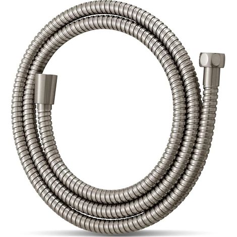 Flexible de Douche 1.6m,Avec protection Anti-Torsion,Inox Tuyau de Douche,Haute pression de remplacement Tuyau de Douche,Pour robinetterie de salle de bains,Nickel Brossé