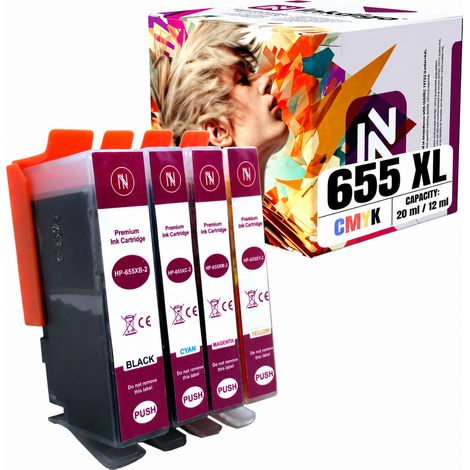 Inchiostro Inkdigo 655 XL compatibile con HP DeskJet InkAdvantage3525, certificato TÜV. (1/5)