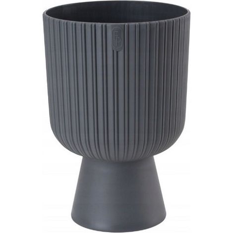 Pot de fleurs Keli Mika Petit Eco Wood 14 anthracite FORM-PLASTIC