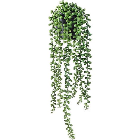 Plante artificielle suspendue (1 pièce), faux eucalyptus en pot, pour l'intérieur, chambre, salle de bain bohème, décoration murale, Style 13 (1/5)