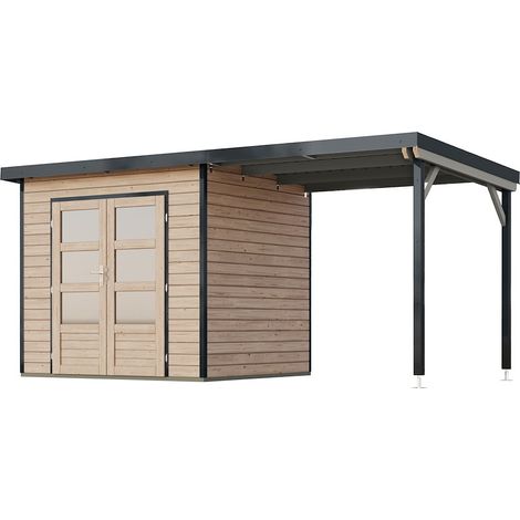 GH Pluto 2 A natur 244x204x230 m.Anbau 233cm anthrazit