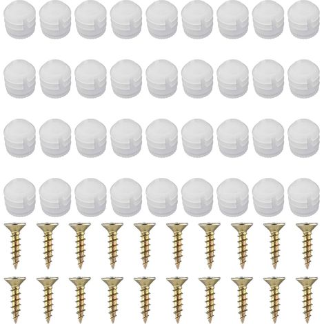 Lot de 80 chevilles à charnière en plastique avec vis M4 x 16 mm - Chevilles en plastique - Fer nickelé - Chevilles d'extension pour réparation de meubles d'armoire (1/5)