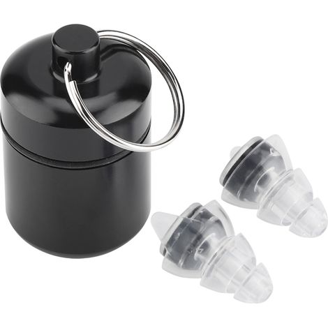 Bouchons d'oreilles haute fidélité à réduction de bruit 27dB, protection auditive pour batteur de Concert, fête (noir) (1/5)