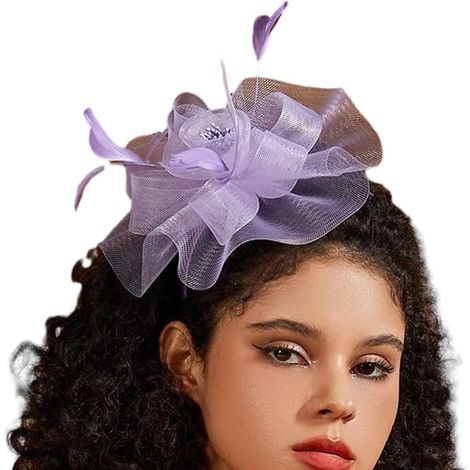 Chapeaux bibi années 20 et 50 - Chapeau pilulier - Chapeau de cocktail - Bandeau en épingle à cheveux - Pince à cheveux - Coiffe en forme de fleur (1/5)