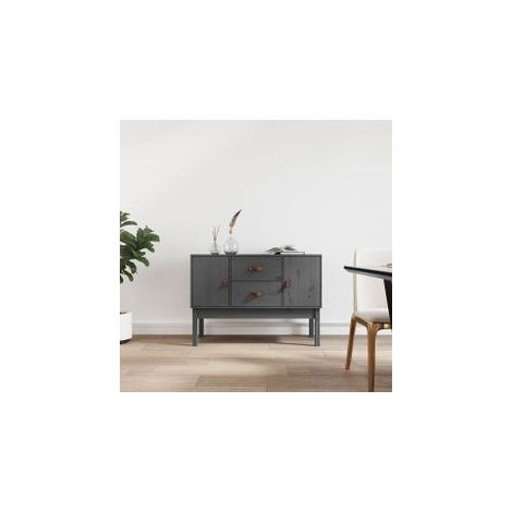 Buffet Gris 110x40x78 Bois massif de pin (1/5)