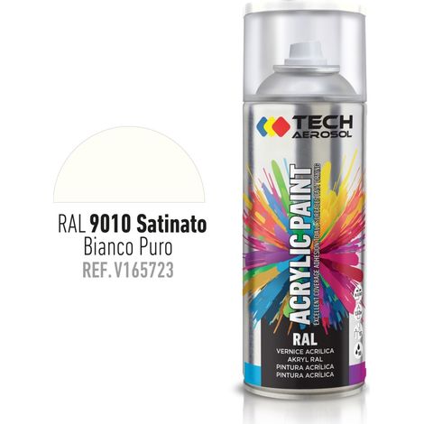 SPRAY ACRILICO BIANCO SATINATO 400ML RAL 9010.