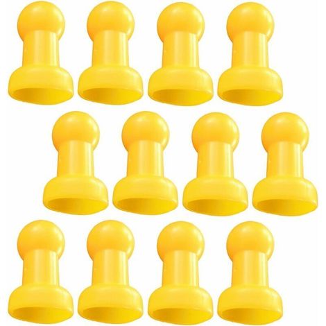 12 tappi per pali del trampolino, accessori per trampolino, 8 x 5 cm, giallo (1/4)