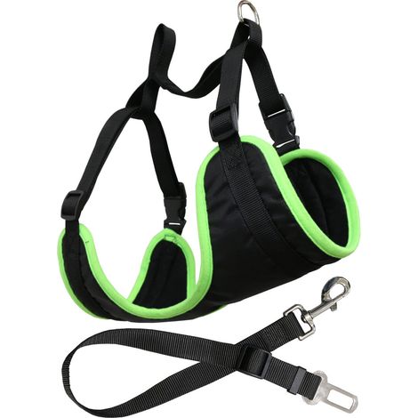Harnais pour chien de voiture Ceinture de sécurité réglable Yatek, adaptée à la plupart des véhicules, matériau résistant, taille S