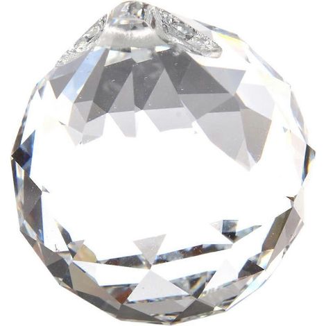 Boule de pendentif décorative en cristal à facettes Feng Shui de 40 mm (transparente) (1/5)