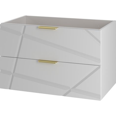 Meuble de salle de bain sous vasque suspendu RADOM 80 cm blanc mat